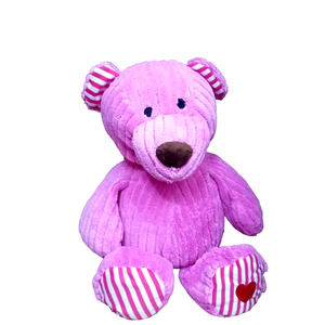 Animal Adventure pink ribbed bear